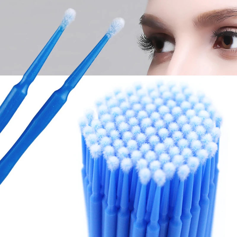 Kekelala 100PCS - Hastes de Limpeza para Extensão de Cílios, Aplicadores de Removedor de Cola para Lash Lift, Micro Pincéis para Maquiagem