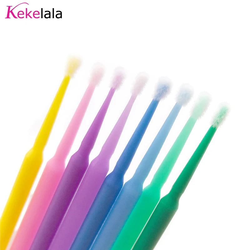 Kekelala 100PCS - Hastes de Limpeza para Extensão de Cílios, Aplicadores de Removedor de Cola para Lash Lift, Micro Pincéis para Maquiagem