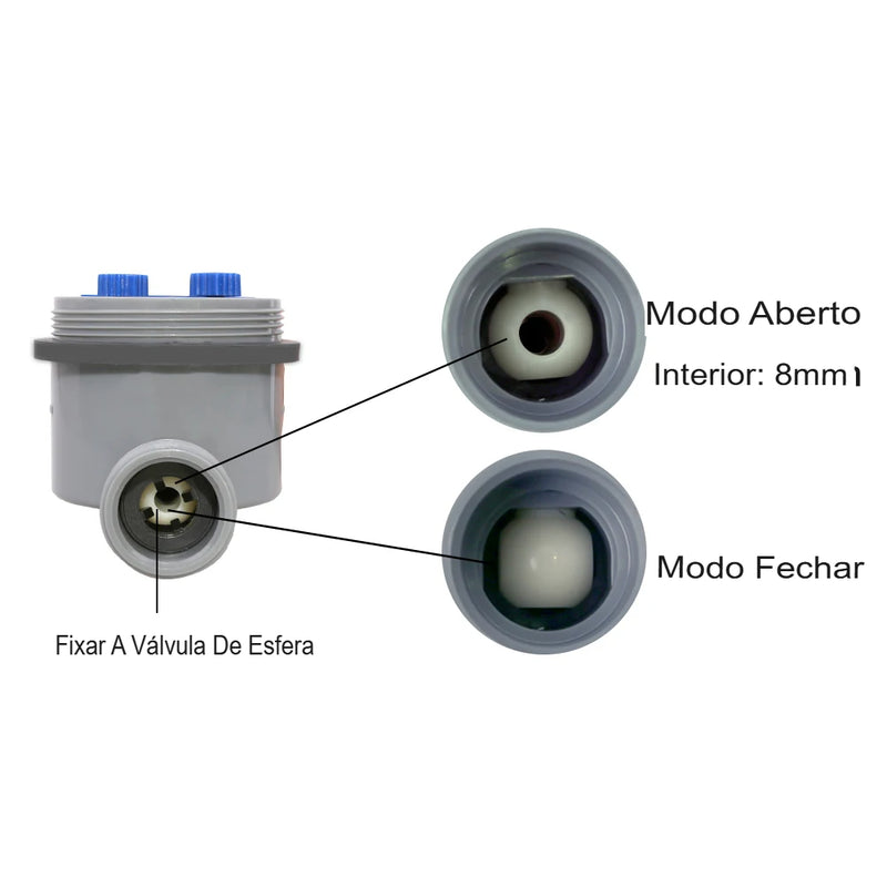 Controlador de Irrigação com Temporizador para Jardim - Válvula de Esfera/Solenóide, Automático, Eletrônico para Rega de Jardim e Casa