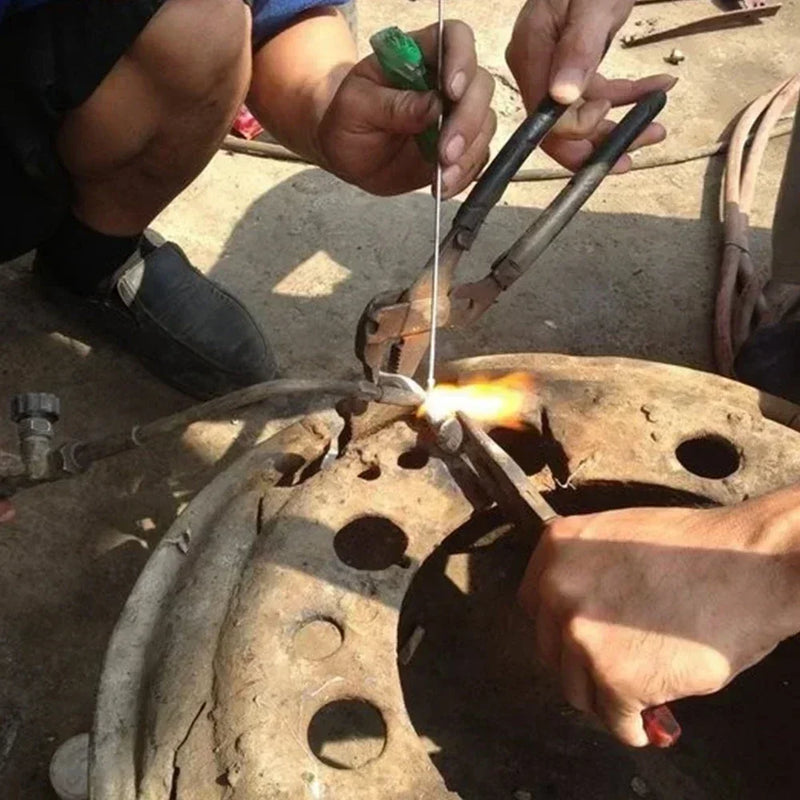 Conjunto de 100/10 Bastões de Solda de Alumínio de Baixa Temperatura - Fusão Fácil, Universal, Cored Wire, Sem Necessidade de Pó de Solda