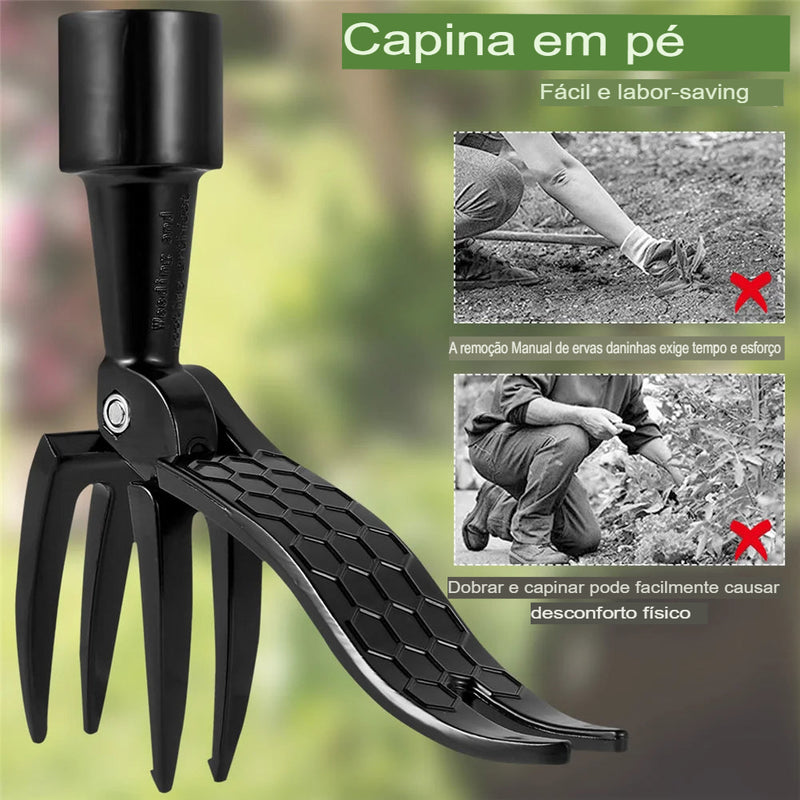 Substituição de Cabeça para Arrancador de Ervas Daninhas - Ferramenta de Jardinagem de Pedal, Remoção de Raízes e Cabo Individual