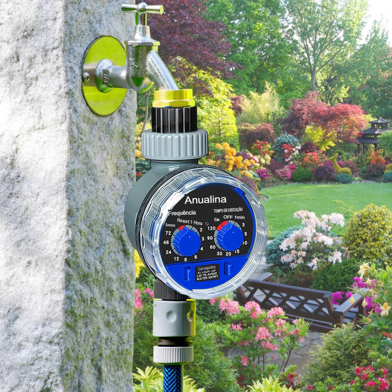 Controlador de Irrigação com Temporizador para Jardim - Válvula de Esfera/Solenóide, Automático, Eletrônico para Rega de Jardim e Casa