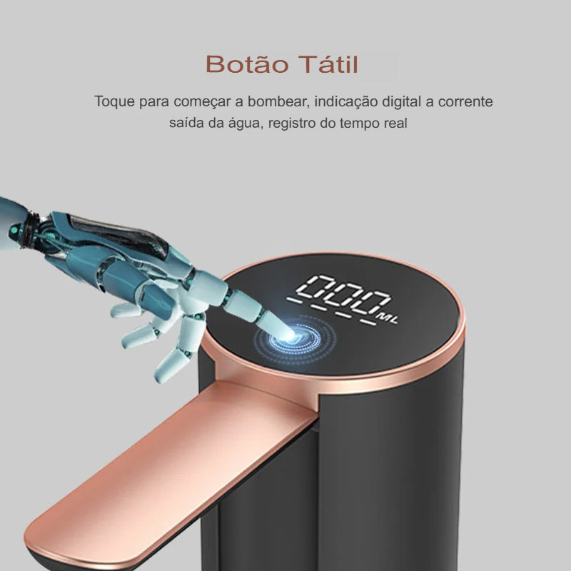 Bomba de garrafa de água inteligente automática elétrica galão de água recarregável 19 litros dobrável Desktop garrafa de água doméstica