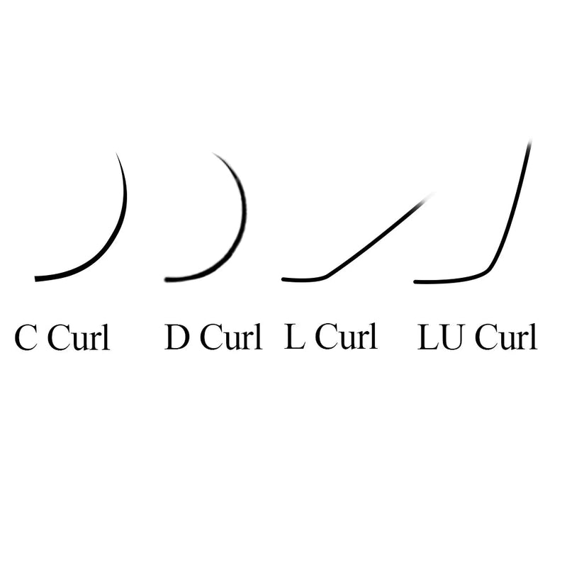 Extensões de Cílios NAGARAKU - Curvaturas L, LU, M, C, D, DD, 3D, W, Volume Russo, Fios Pré-Fabricados 0,07mm