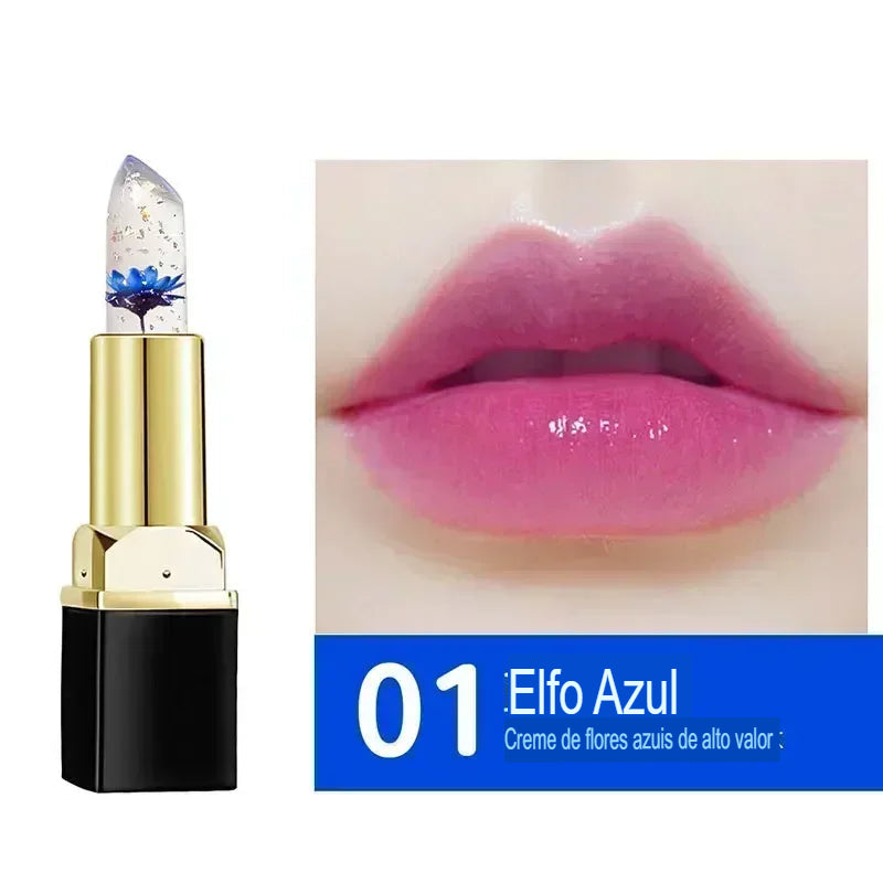 Batom Mágico de Longa Duração à Prova d'Água - Mudança de Cor e Volumizador Labial - Batom Vermelho Kawaii para Maquiagem de Garotas - Cosméticos Fofos