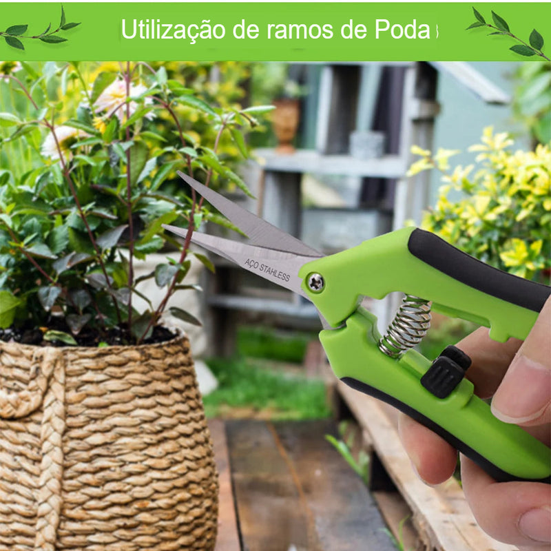 Tesouras de Poda para Jardinagem - Ferramenta de Jardim, Tesoura de Bonsai, Ferramenta para Poda de Uvas e Frutas, Remoção de Ervas Daninhas e Potes Domésticos